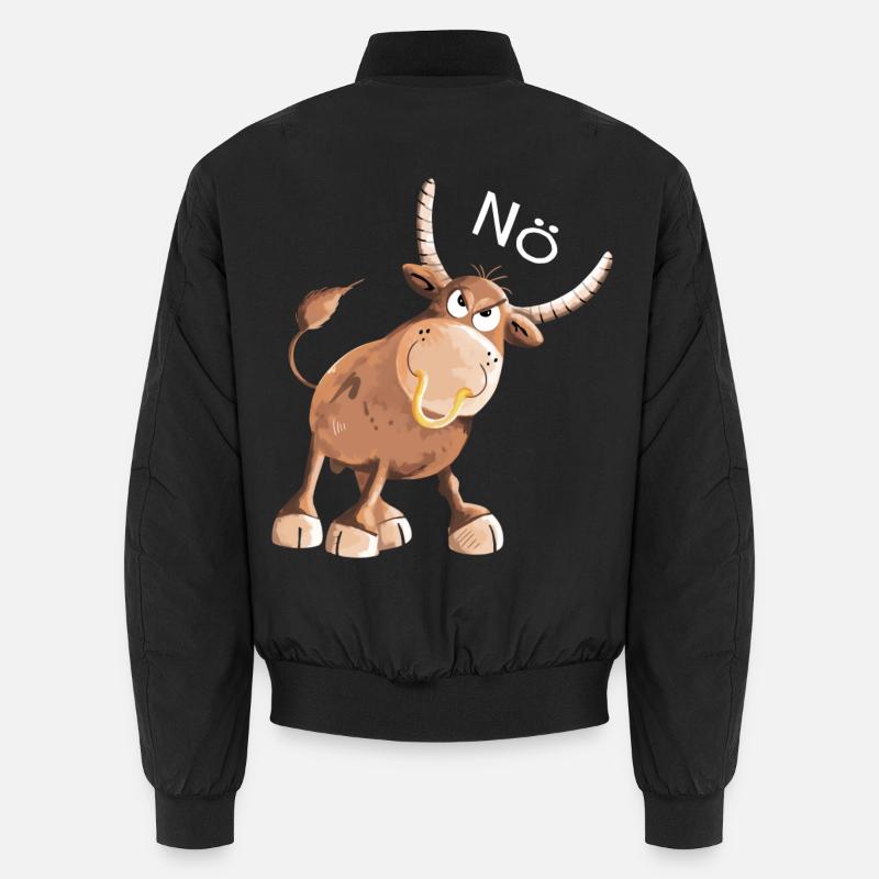 Nö Stier - Bulle- Kuh - Comic - Nein - Fun Unisex Bomberjacke