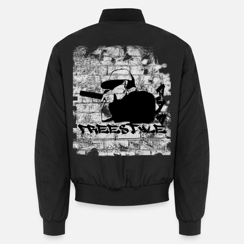 FREESTYLE RAP - Unisex Bomber Jacket - black