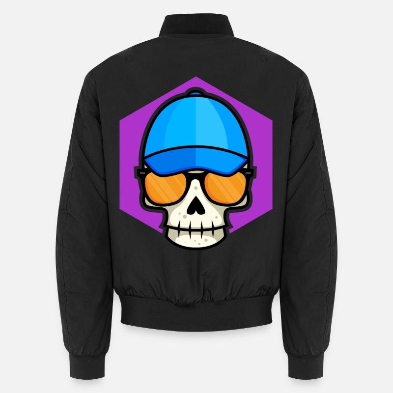 Lustiger Totenkopf - Unisex Bomberjacke - Schwarz