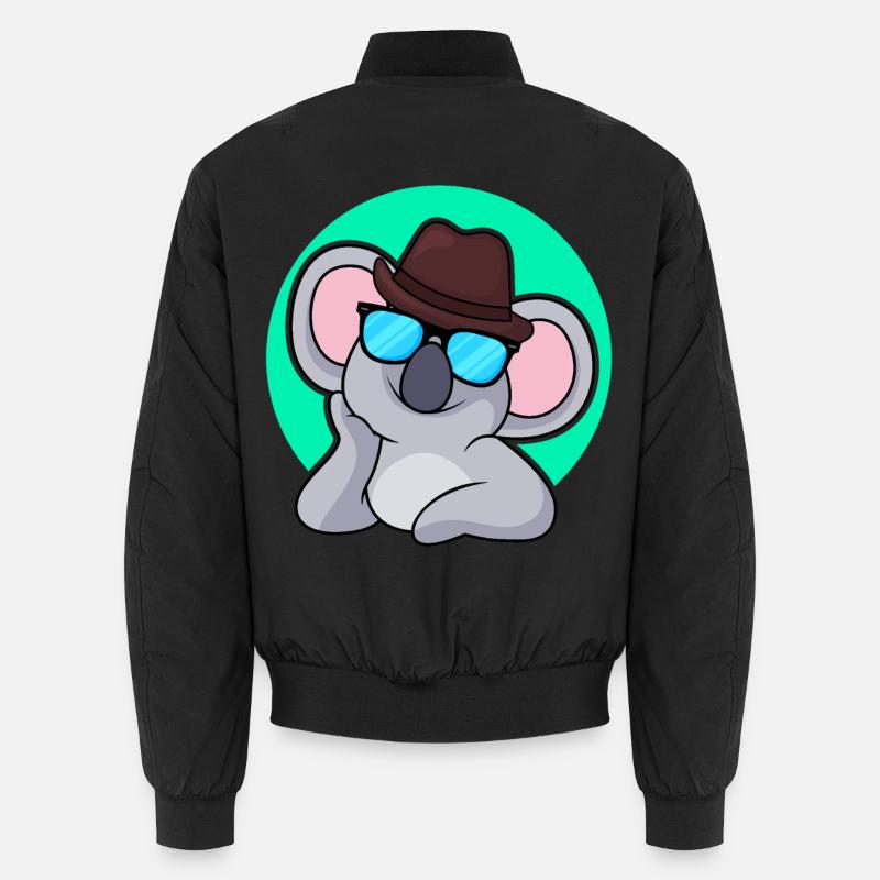 Detective Koala - Unisex Bomber Jacket - black