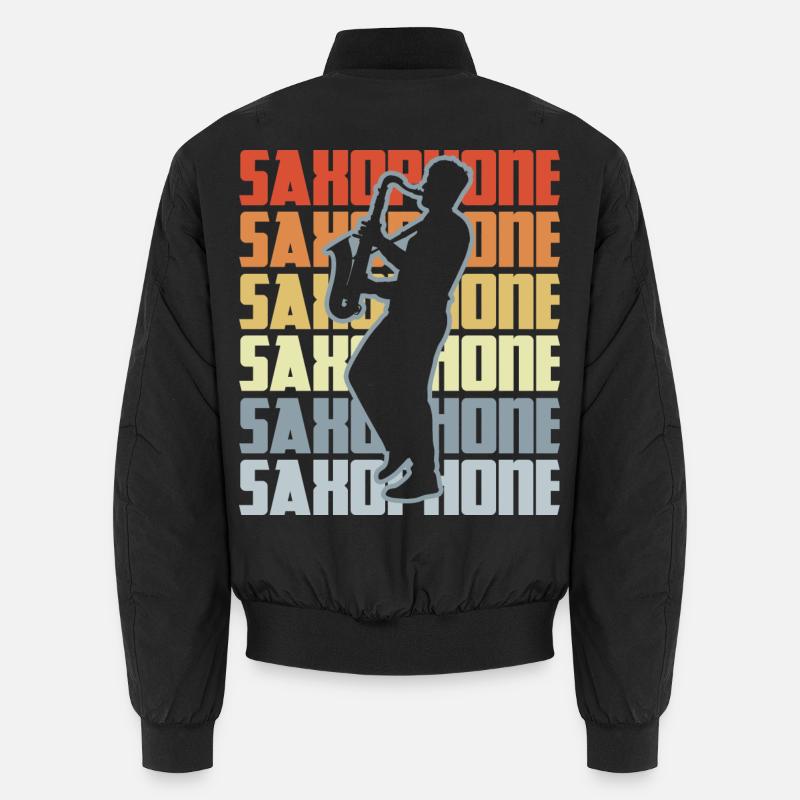 Vintage Saxophon Unisex Bomberjacke