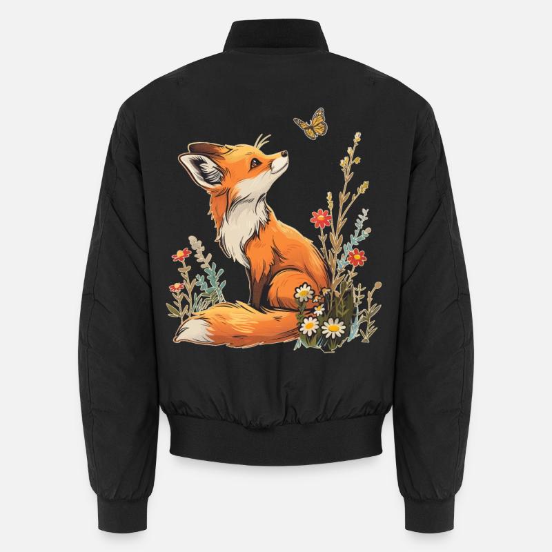 Renard et papillon Bomber unisexe