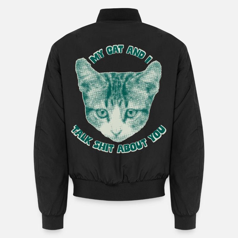 Sassy Cat Talk – Funny Cat Theme Unisex Bomber Jacket
