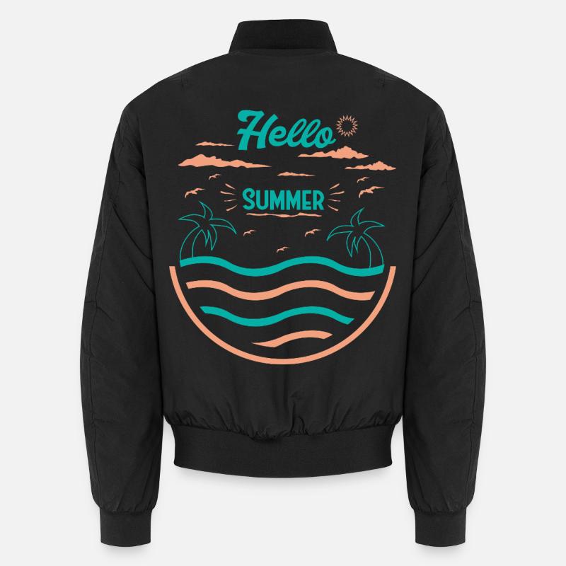 Sommerliches Palmen Strand Design Unisex Bomberjacke