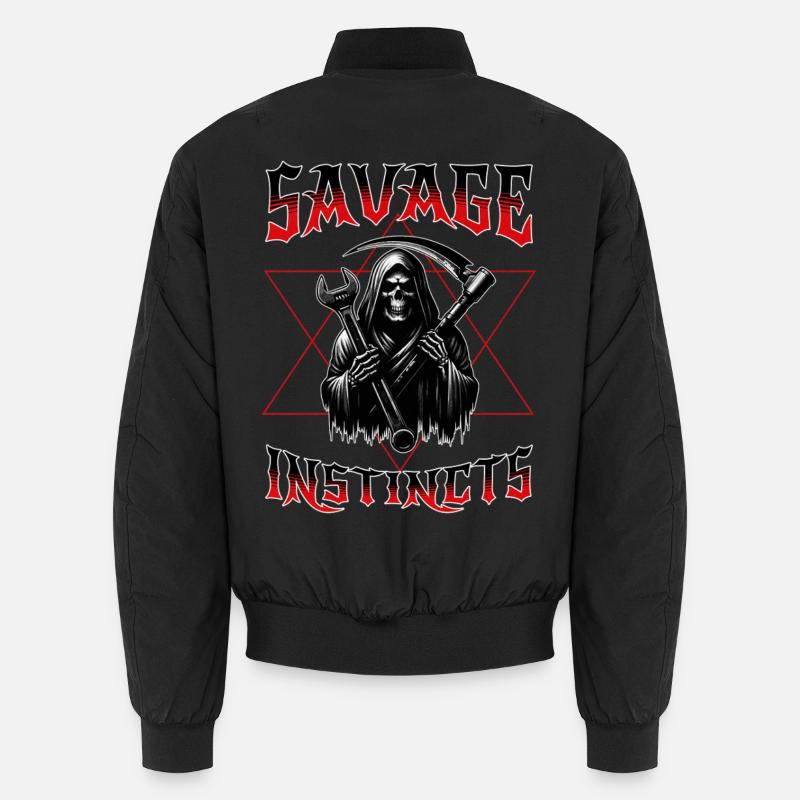 Motorradfahrer Biker Schrauber Bobber Chopper  Unisex Bomberjacke