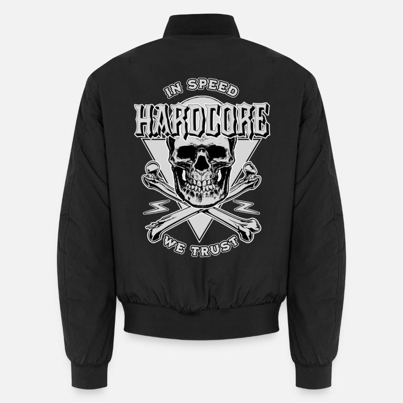 Moto Biker Chopper Custom avec crâne Bomber unisexe