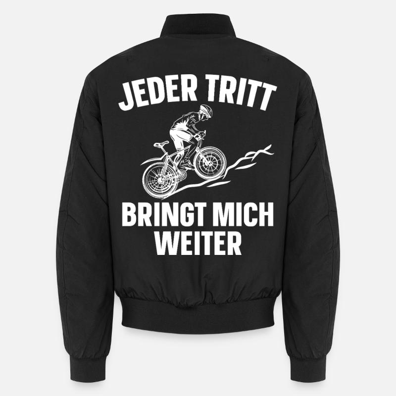 Jeder Tritt Bringt Mich Weiter - Unisex Bomberjacke - Schwarz