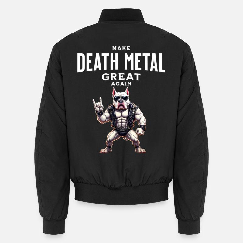 Make Death Metal Great Again Bull Terrier Design Bomber unisexe