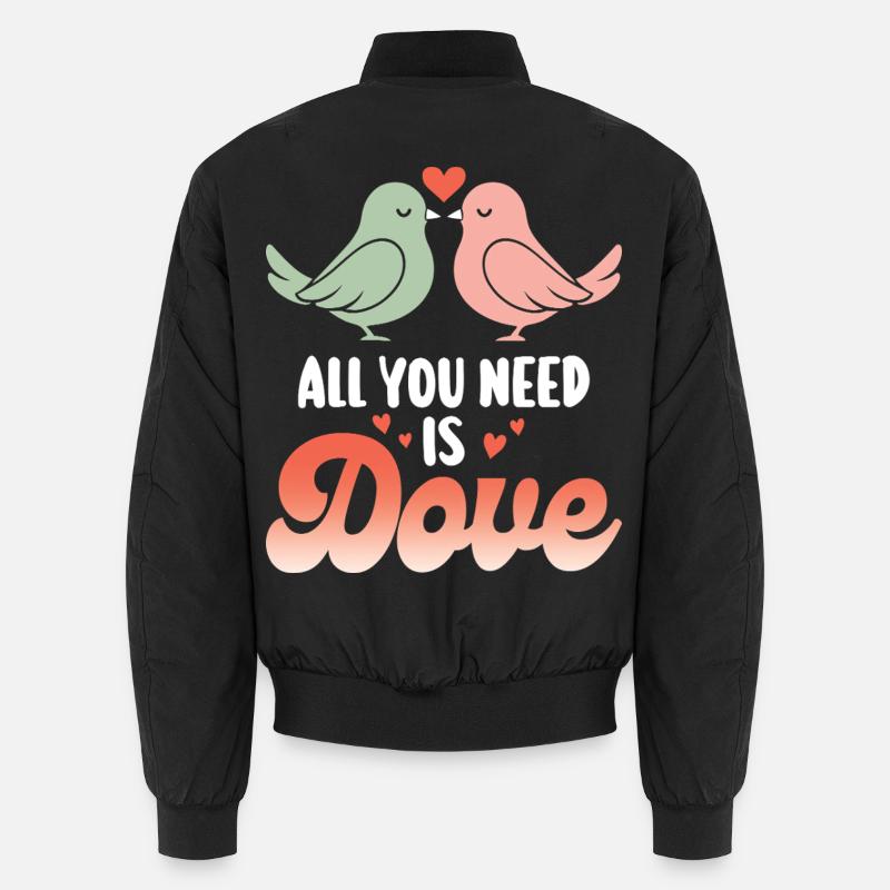 Pun Bird Dove Humor Unisex Bomber Jacket