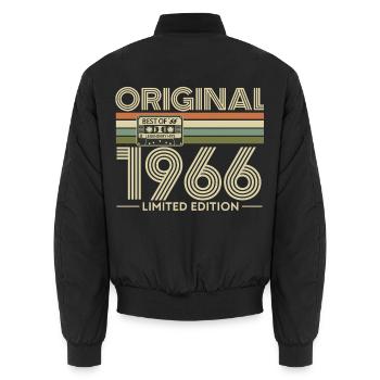 Original 1966 Édition Limitée - Bomber unisexe - noir - Dos - AI Model Male 185 light (185cm)