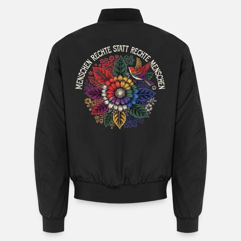 Menschenrechte statt rechte Menschen  Unisex Bomberjacke