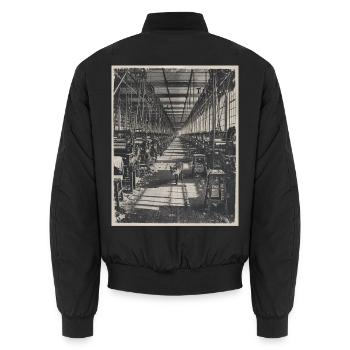 Lost Places Fox Retro Industrie Crime Animal - Bomber unisexe - noir - Dos - AI Model Male 185 light (185cm)