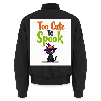 Zu süß, um Cat zu erschrecken - Unisex Bomberjacke - Schwarz - Hinten - AI Model Male 185 light (185cm)
