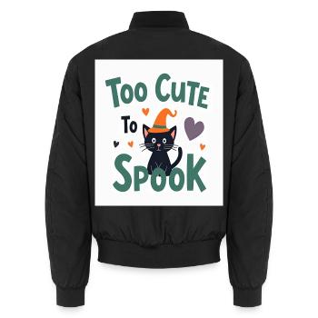 Zu süß, um Katze zu erschrecken Halloween - Unisex Bomberjacke - Schwarz - Hinten - AI Model Male 185 light (185cm)