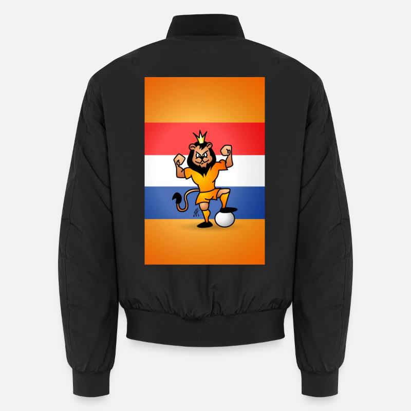 Oranje Leeuw iPhone - Unisex Bomber Jacket - black