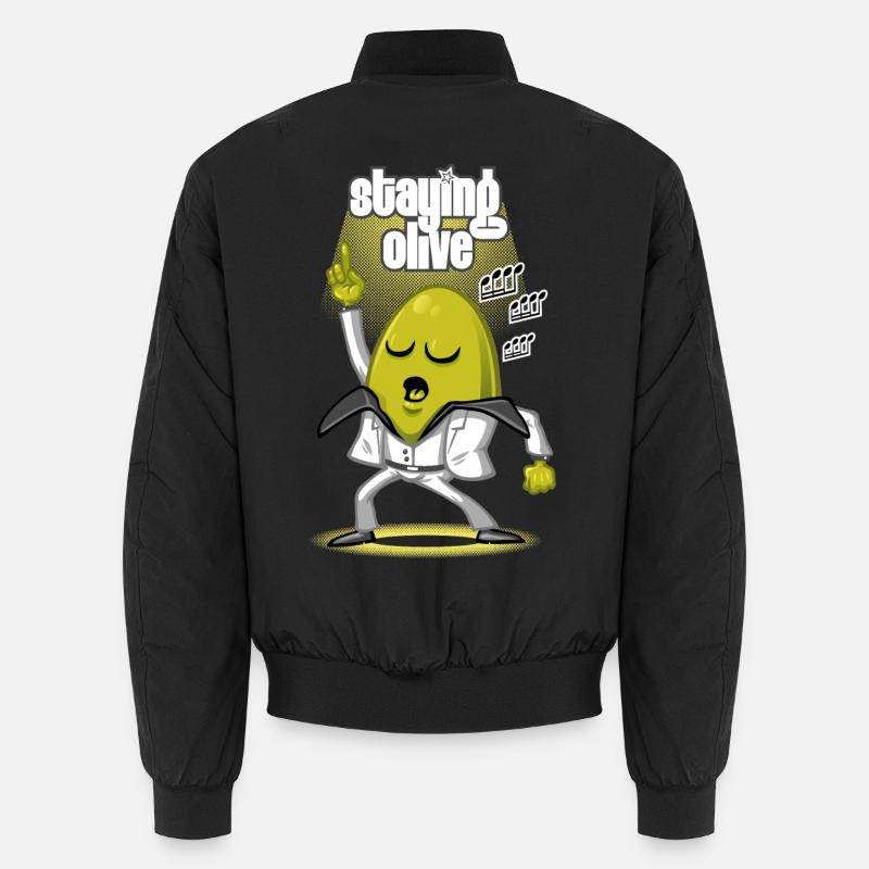 Bleiben Sie oliv Unisex Bomberjacke
