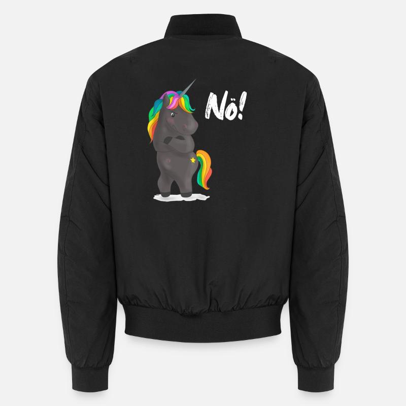 Verärgerter Regenbogen-Pony mit Witz Unisex Bomberjacke