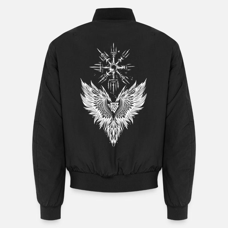 Corbeau Odin Vegvisir Valknut Bomber unisexe