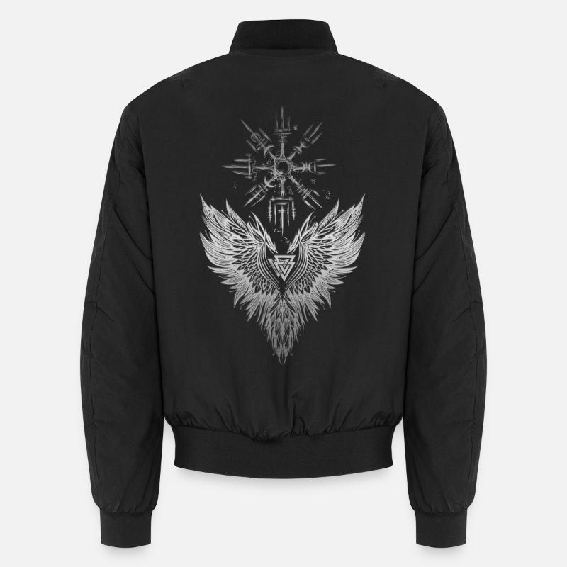 Corbeau Odin Vegvisir Valknut Bomber unisexe