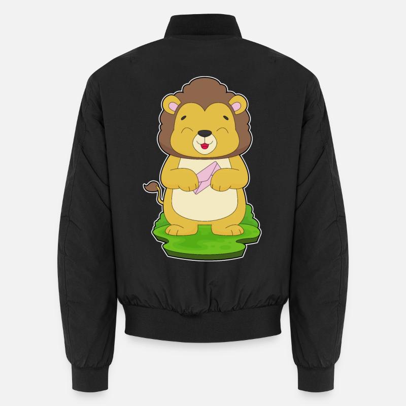 Enveloppe Lion - Bomber unisexe - noir