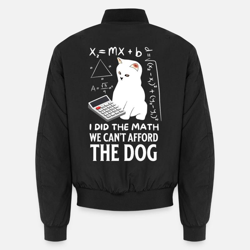 Humorous Cat Math Design - Unisex Bomber Jacket - black