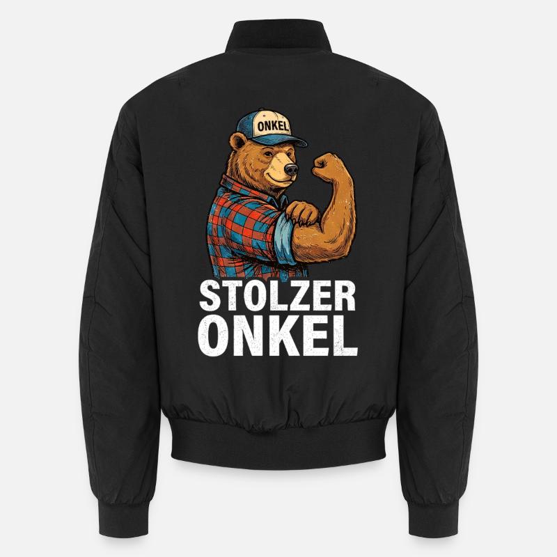 Proud Uncle Bear Unisex Bomber Jacket