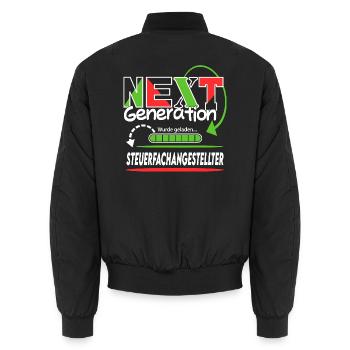 Steuerfachangestellter Next Generation Beruf Mann - Unisex Bomberjacke - Schwarz - Hinten - AI Model Male 185 light (185cm)