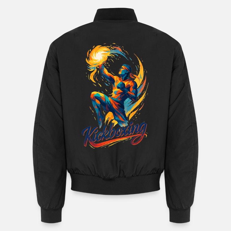 Kickboxing Boxer Fighter Dynamic Gift - Bomber unisexe - noir