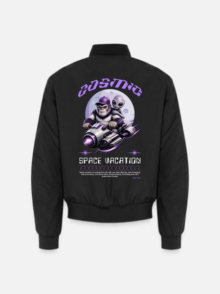 Bigfoot Alien-Weltraumurlaub-Design. - Unisex Bomberjacke - Schwarz