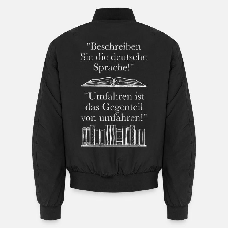 Circumventing Language Wit Funny German Design Unisex Bomber Jacket