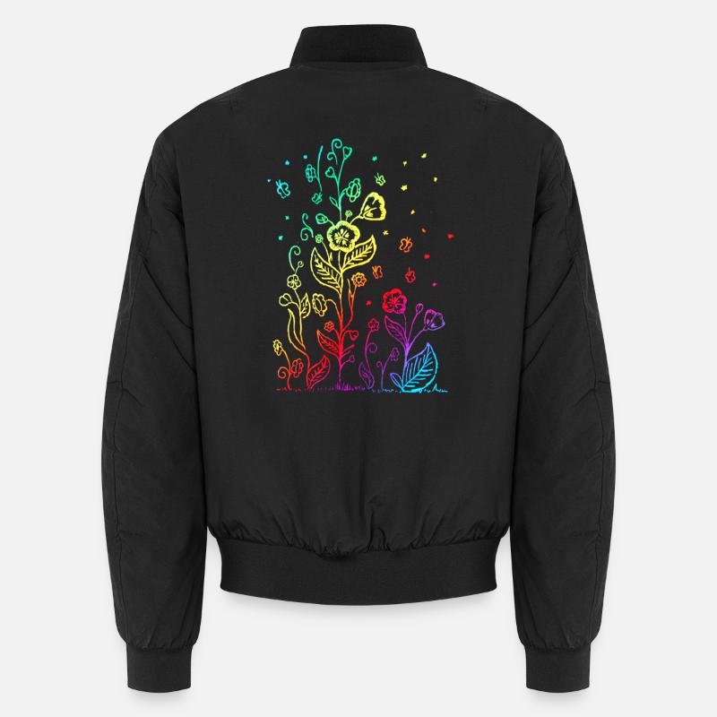 flower - Unisex Bomberjacke - Schwarz