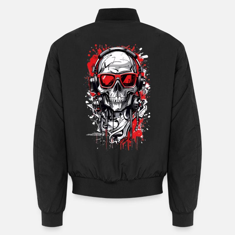 Cool skull - Unisex Bomber Jacket - black