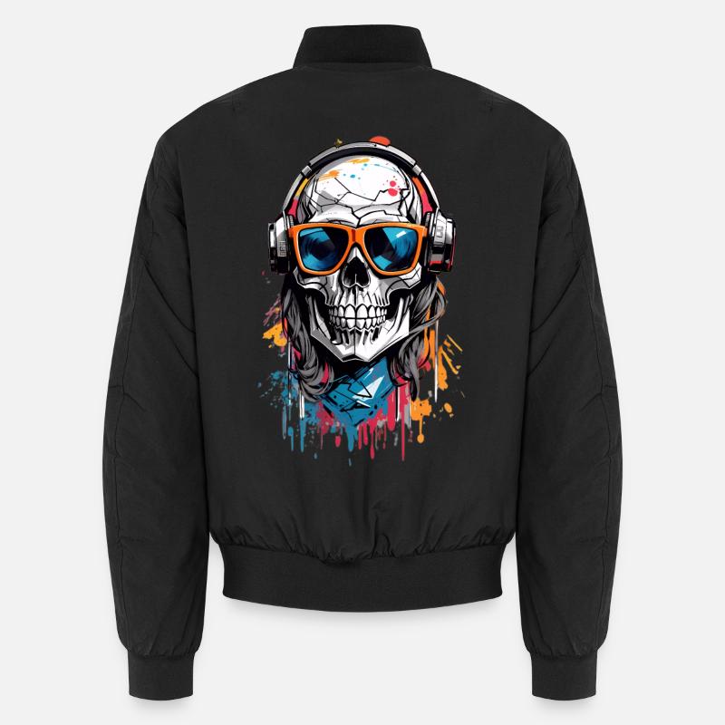 Coole Totenkopf - Unisex Bomberjacke - Schwarz