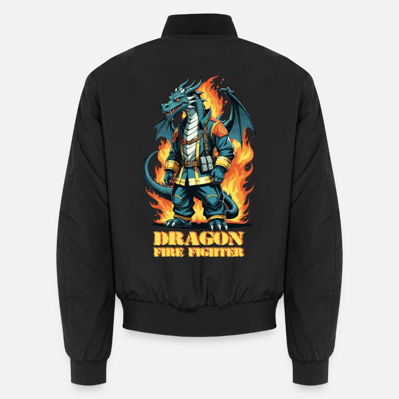 Dragon Fire Brigade - Unisex Bomber Jacket - black