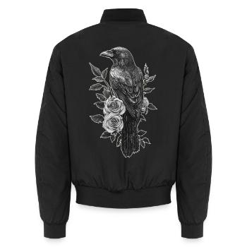 Corbeau - Bomber unisexe - noir - Dos - AI Model Male 185 light (185cm)