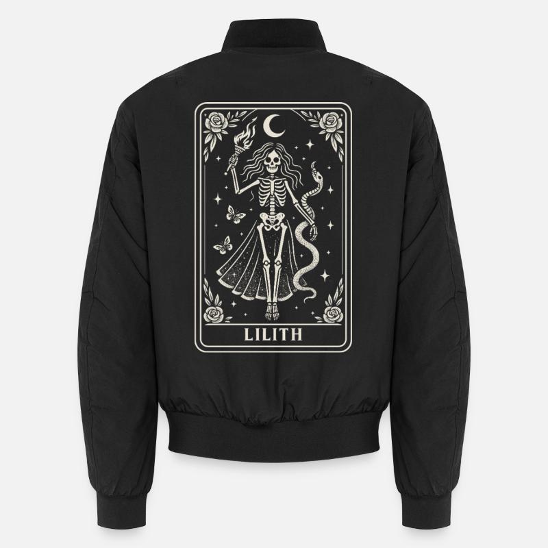 Lilith Squelette Déesse Clair de Lune Bomber unisexe