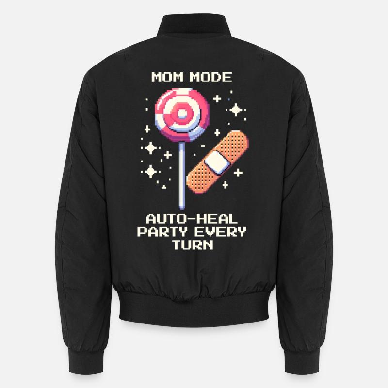 Mama-Modus: Auto-Heal jede Runde | Eltern - Unisex Bomberjacke - Schwarz