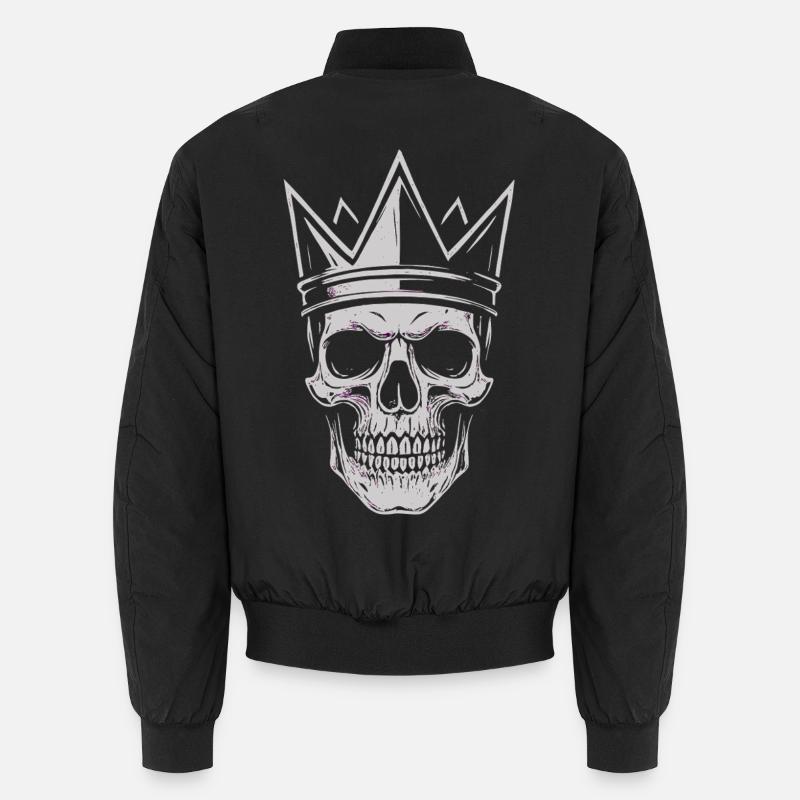 Skull with Crown Dark Gothic Shirt Sticker Unisex Bomberjacke