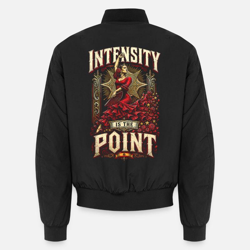 Flamenco Intensity Is The Point - Unisex Bomber Jacket - black