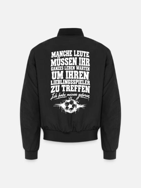 Geschenk für Mama Lieblingsspieler geboren - Unisex Bomberjacke - Schwarz