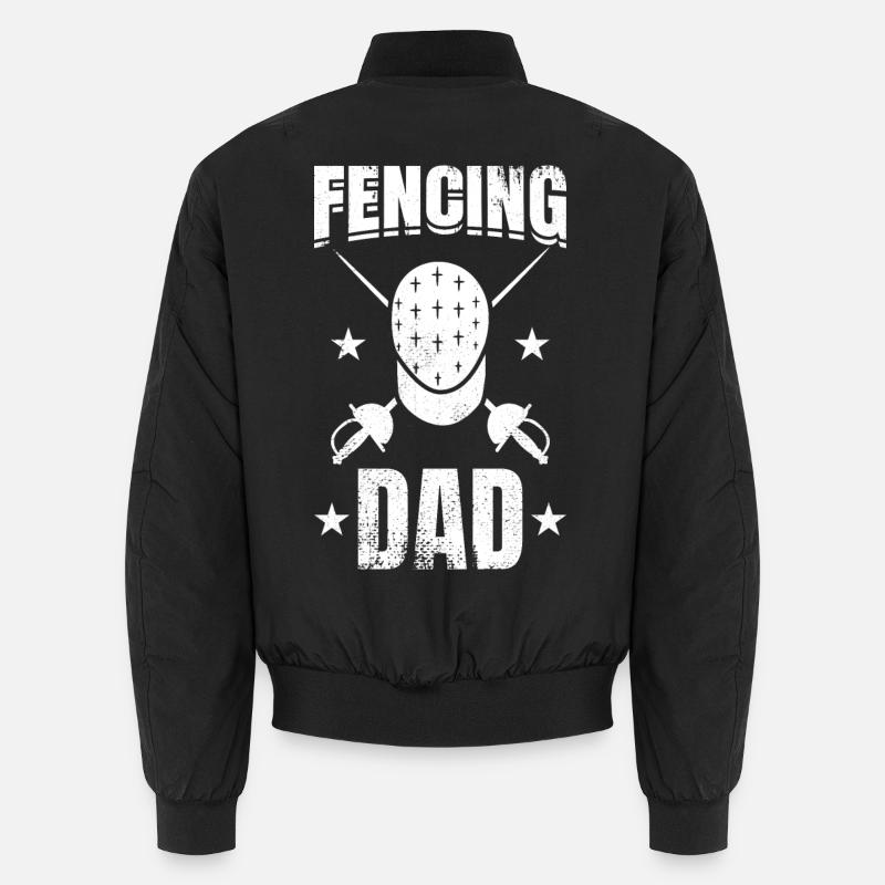 Fechten Papa - Unisex Bomberjacke - Schwarz