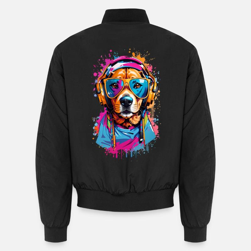 Chien cool - Bomber unisexe - noir