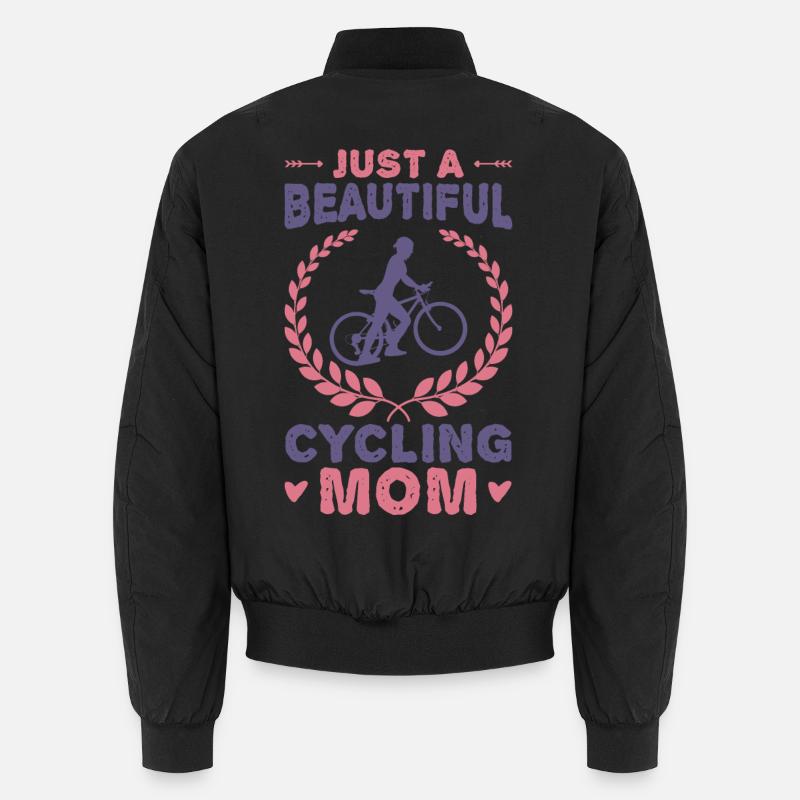 Cyclist Mom Unisex Bomber Jacket