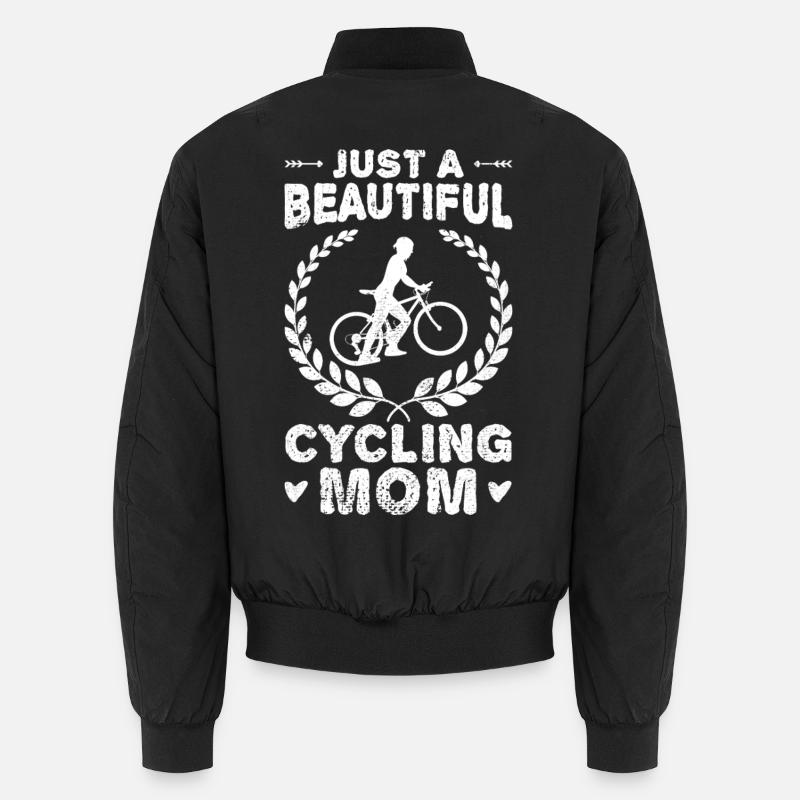 Fahrradfahrer Mutter - Unisex Bomberjacke - Schwarz