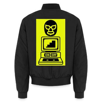 Culte de l’ordinateur - Bomber unisexe - noir - Dos - AI Model Male 185 light (185cm)