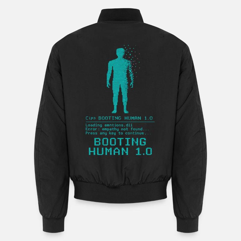 Booting Human 1.0 Empathy Error - Unisex Bomberjacke - Schwarz