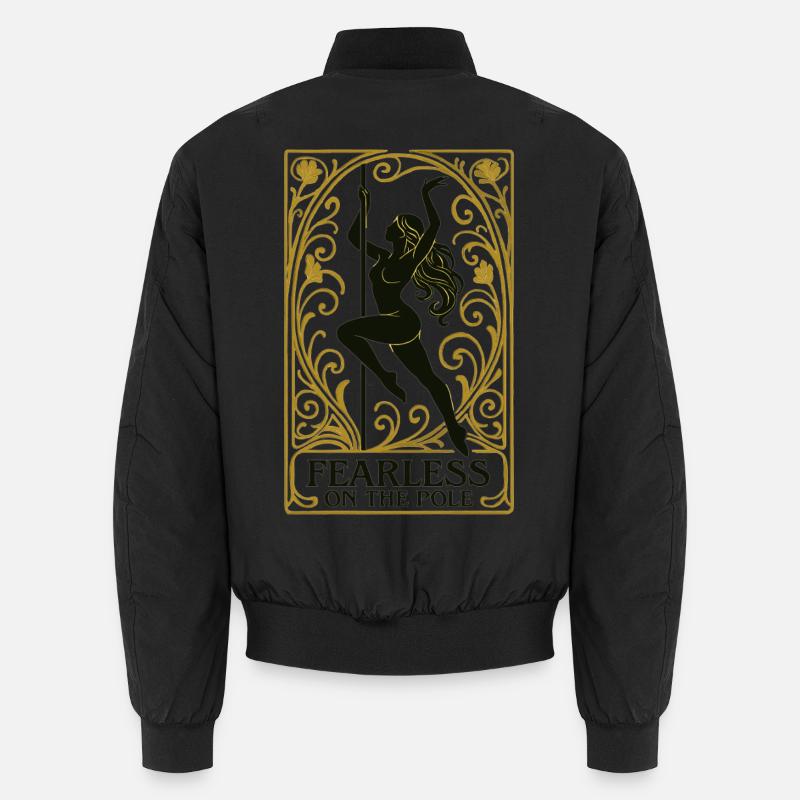 Abstrakte Pole Dance Frau im edlen Jugendstil Unisex Bomberjacke