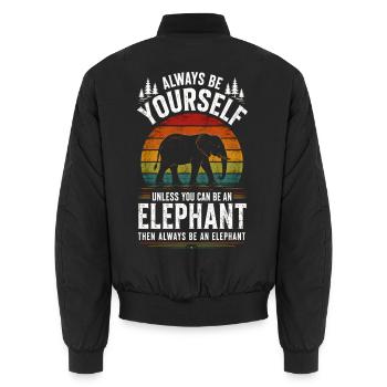 Sois toujours toi-même - Unisex Bomberjacke - Schwarz - Hinten - AI Model Male 185 light (185cm)