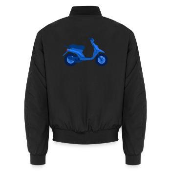 Booster 90' - Unisex Bomberjacke - Schwarz - Hinten - AI Model Male 185 light (185cm)