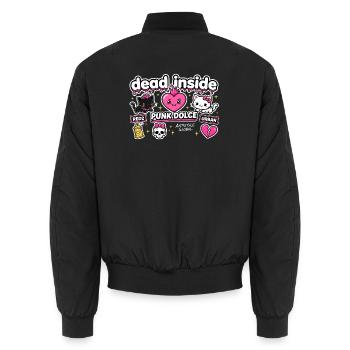 Süßes urbanes Punk-Herz - Unisex Bomberjacke - Schwarz - Hinten - AI Model Male 185 light (185cm)